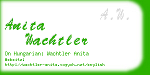 anita wachtler business card